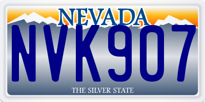 NV license plate NVK907