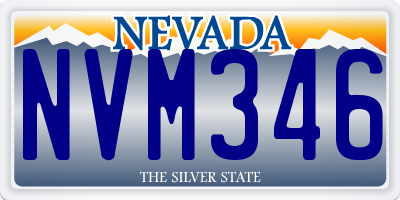 NV license plate NVM346