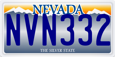 NV license plate NVN332