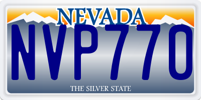 NV license plate NVP770