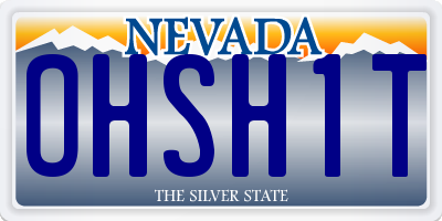 NV license plate OHSH1T