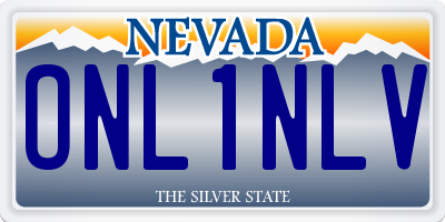 NV license plate ONL1NLV