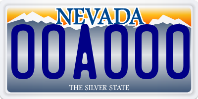 NV license plate OOA000