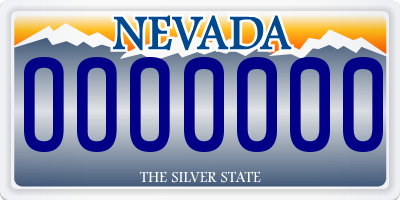 NV license plate OOO0000