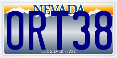 NV license plate ORT38