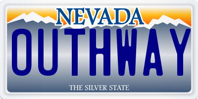 NV license plate OUTHWAY