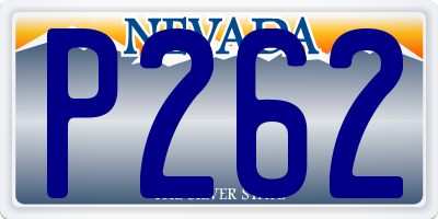 NV license plate P262