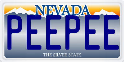 NV license plate PEEPEE