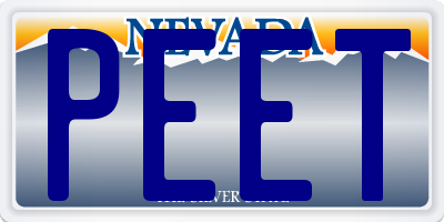 NV license plate PEET