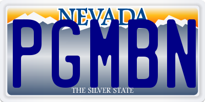 NV license plate PGMBN