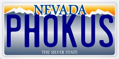 NV license plate PHOKUS