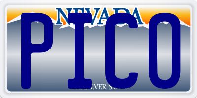 NV license plate PICO