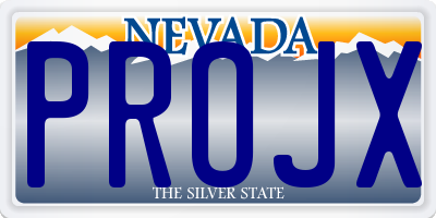 NV license plate PROJX