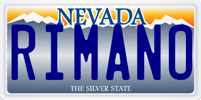 NV license plate RIMANO