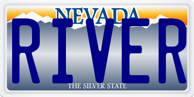 NV license plate RIVER