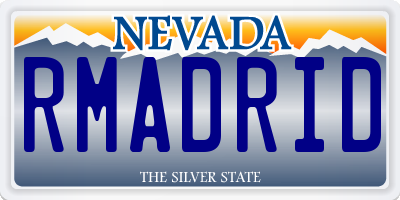 NV license plate RMADRID