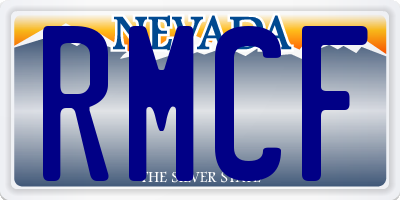 NV license plate RMCF