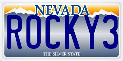 NV license plate ROCKY3