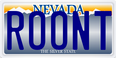 NV license plate ROONT