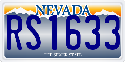 NV license plate RS1633