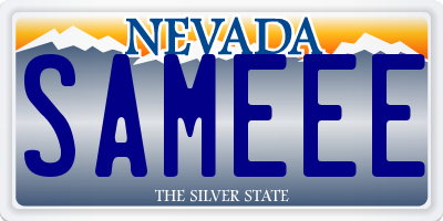 NV license plate SAMEEE