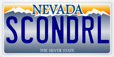 NV license plate SCONDRL