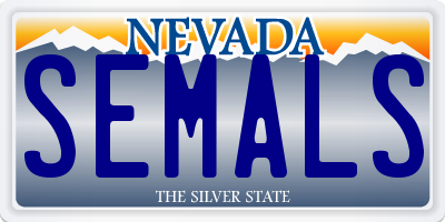 NV license plate SEMALS