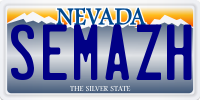 NV license plate SEMAZH