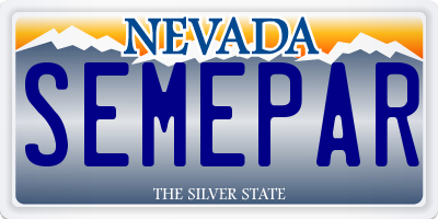 NV license plate SEMEPAR