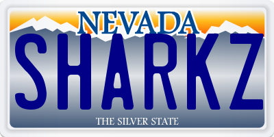 NV license plate SHARKZ