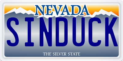 NV license plate SINDUCK