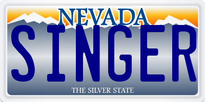 NV license plate SINGER