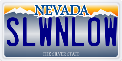 NV license plate SLWNLOW