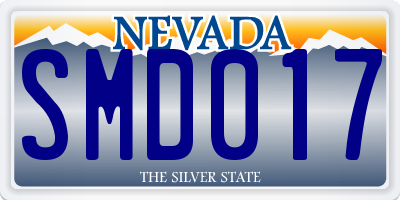 NV license plate SMD017