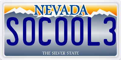 NV license plate SOCOOL3