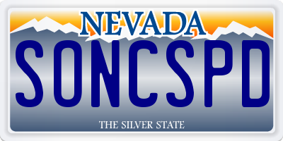 NV license plate SONCSPD