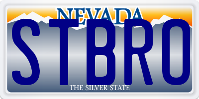 NV license plate STBRO