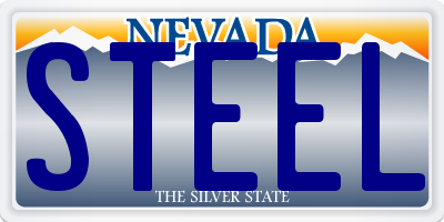 NV license plate STEEL