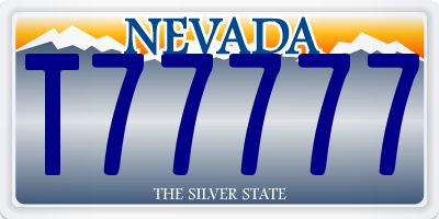 NV license plate T77777