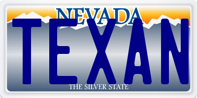 NV license plate TEXAN