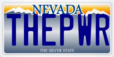 NV license plate THEPWR