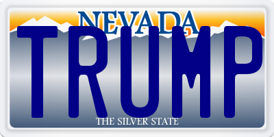 NV license plate TRUMP