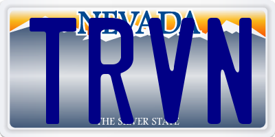 NV license plate TRVN