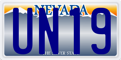 NV license plate UN19