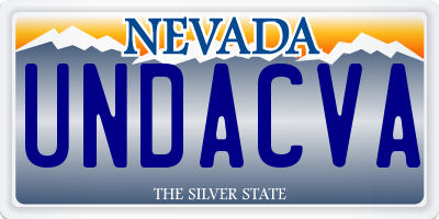 NV license plate UNDACVA