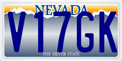 NV license plate V17GK