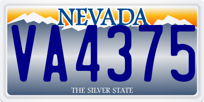 NV license plate VA4375