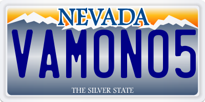 NV license plate VAMONO5