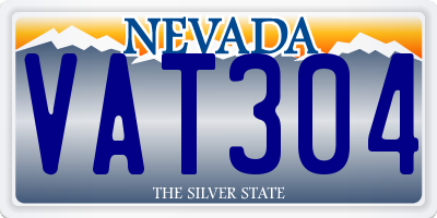 NV license plate VAT304