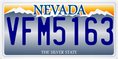 NV license plate VFM5163